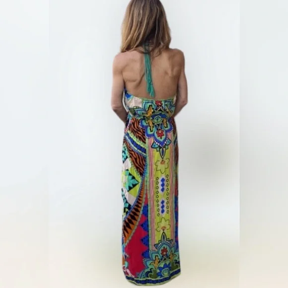 Anthropologie Flying Tomato vibrant colored beautiful bohemian style dress. - Picture 5 of 13